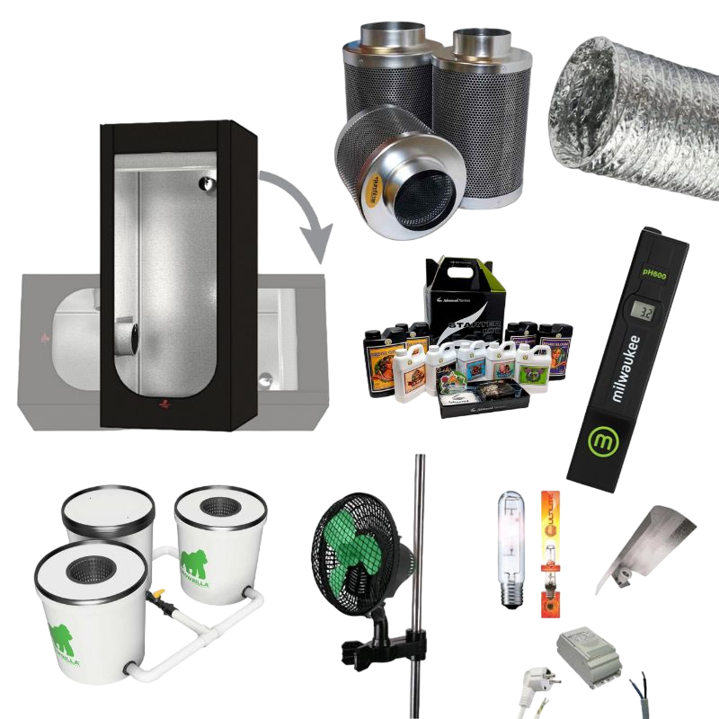 Grow Box Idroponico Completo Economico 80x80x178cm - Kit 250W Agro con Omaggio